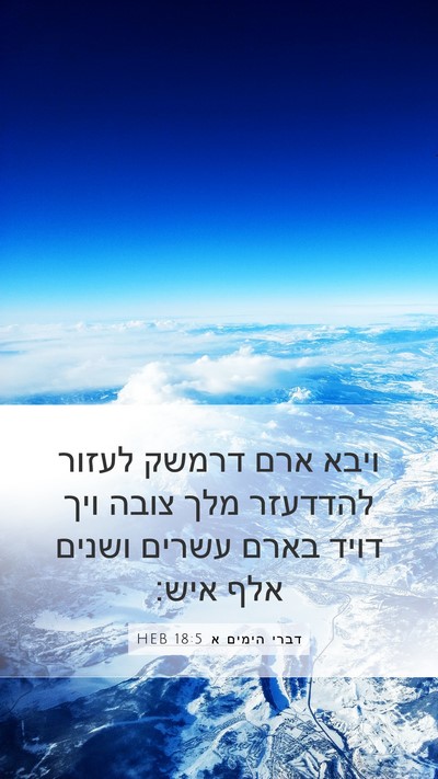 דברי הימים א 18:5 HEB Bible Verse Image