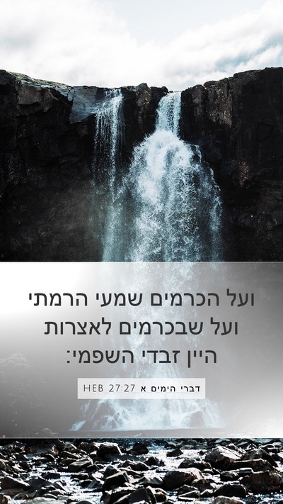 דברי הימים א 27:27 HEB Bible Verse Image