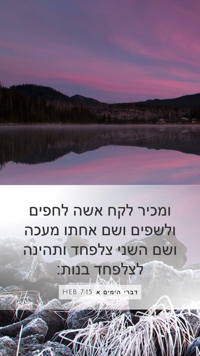 דברי הימים א 7:15 HEB Bible Verse Image
