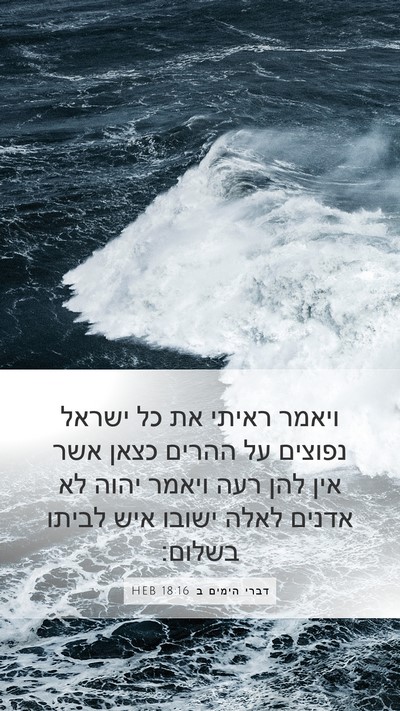 דברי הימים ב 18:16 HEB Bible Verse Image