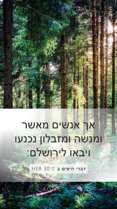 דברי הימים ב 30:11 HEB Bible Verse Image