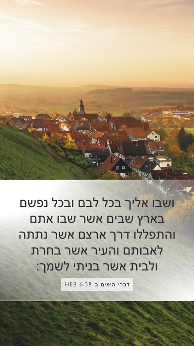 דברי הימים ב 6:38 HEB Bible Verse Image