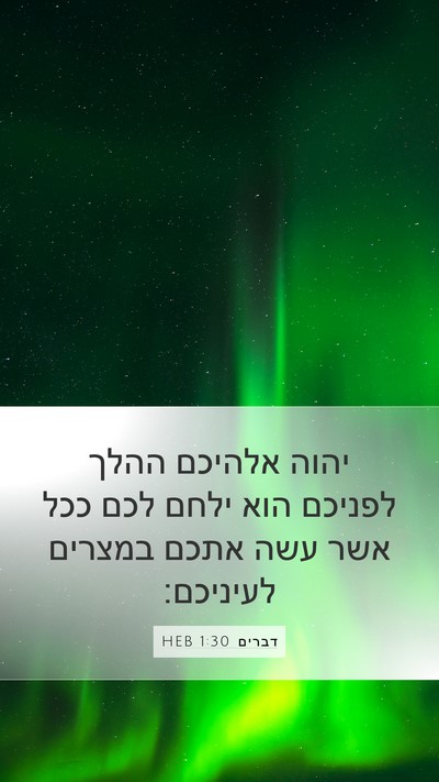 דברים 1:30 HEB Bible Verse Image