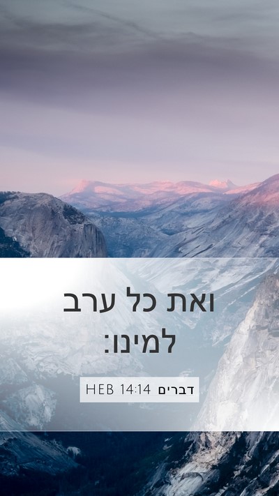 דברים 14:14 HEB Mobile Phone Wallpaper - ואת כל ערב - Mobile Bible Verse Wallpaper
