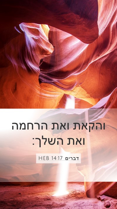 דברים 14:17 HEB Mobile Phone Wallpaper - והקאת ואת הרחמה ואת - Mobile Bible Verse Wallpaper