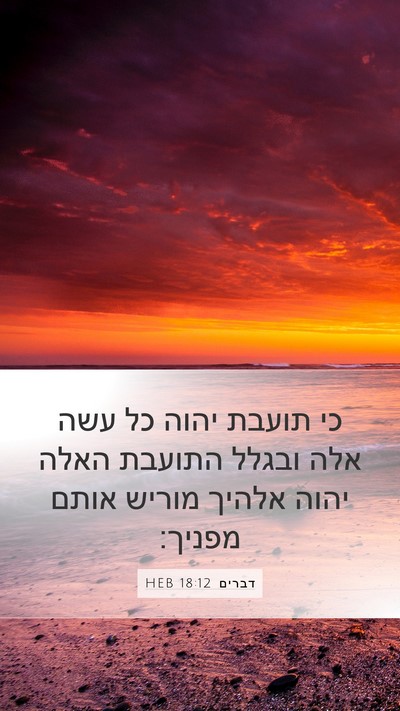 דברים 18:12 HEB Bible Verse Image