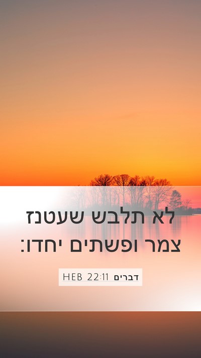 דברים 22:11 HEB Bible Verse Image