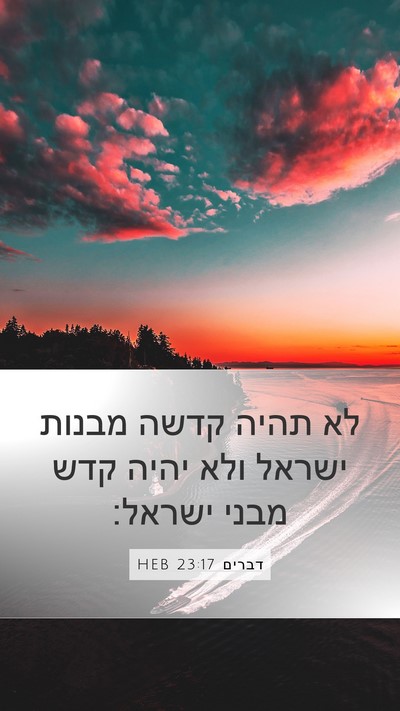 דברים 23:17 HEB Bible Verse Image