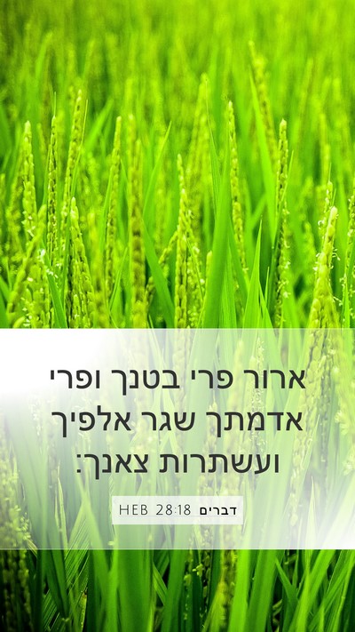 דברים 28:18 HEB Bible Verse Image