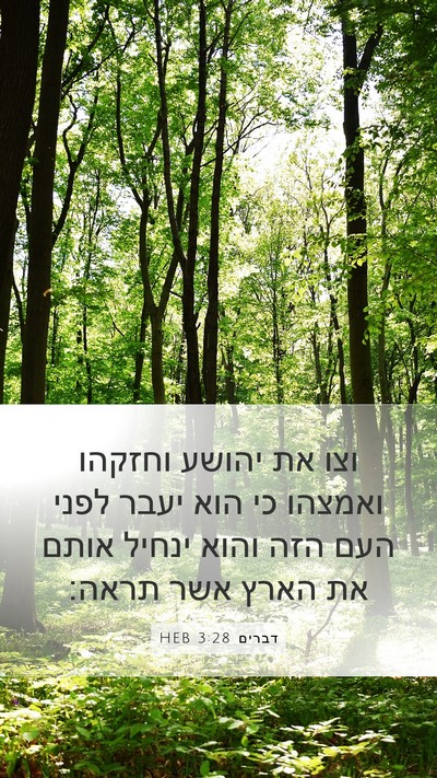 דברים 3:28 HEB Bible Verse Image