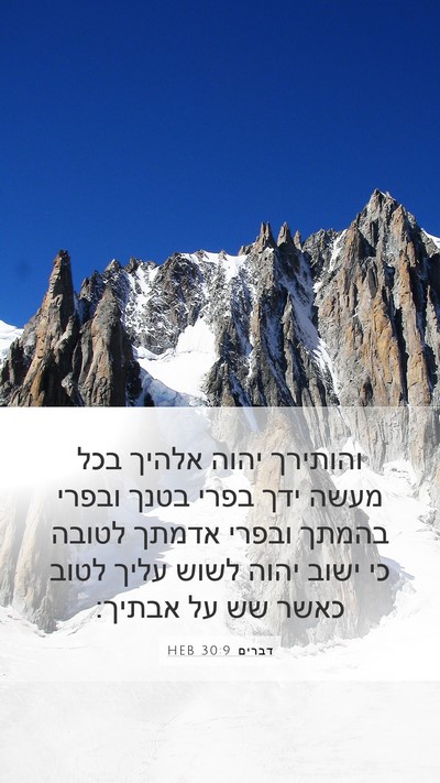 דברים 30:9 HEB Bible Verse Image