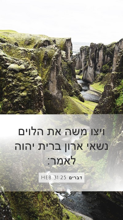 דברים 31:25 HEB Bible Verse Image