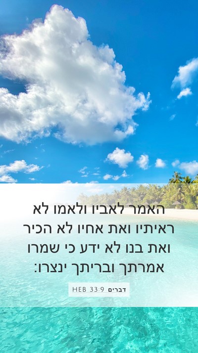 דברים 33:9 HEB Bible Verse Image