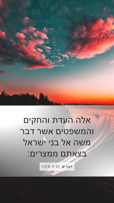 דברים 4:45 HEB Bible Verse Image