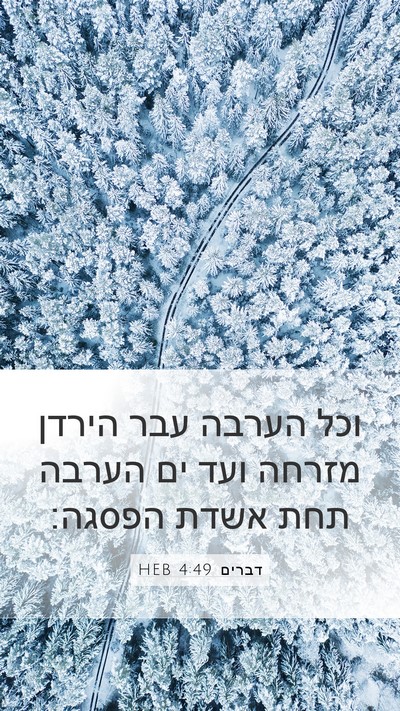דברים 4:49 HEB Bible Verse Image