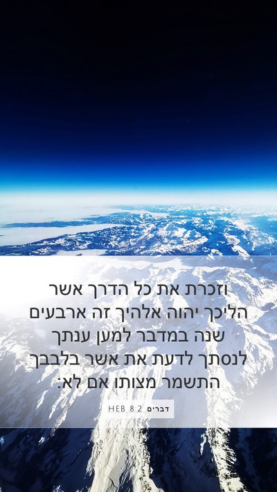 דברים 8:2 HEB Bible Verse Image