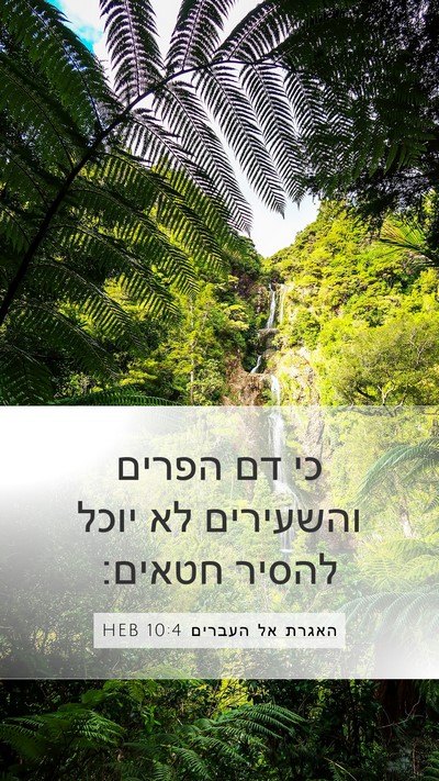 האגרת אל העברים 10:4 HEB Bible Verse Image
