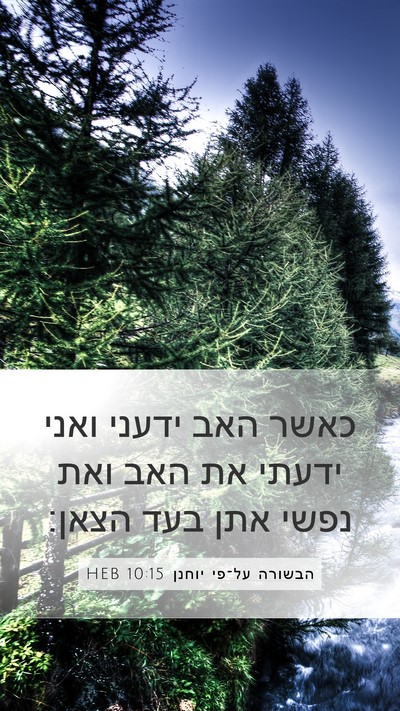 הבשורה על־פי יוחנן 10:15 HEB Bible Verse Image