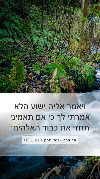 הבשורה על־פי יוחנן 11:40 HEB Bible Verse Image
