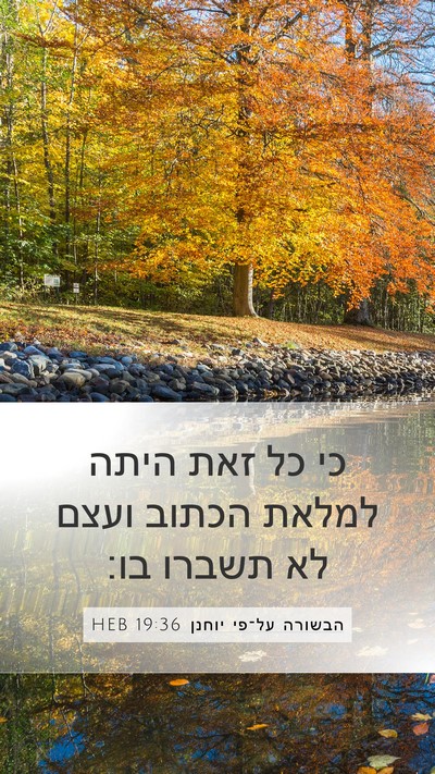 הבשורה על־פי יוחנן 19:36 HEB Bible Verse Image