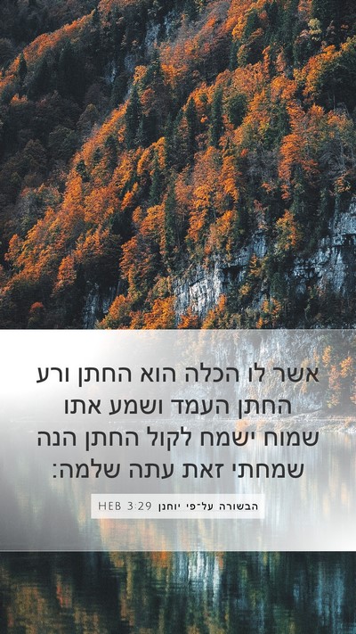 הבשורה על־פי יוחנן 3:29 HEB Bible Verse Image