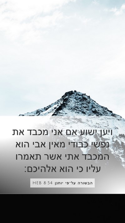 הבשורה על־פי יוחנן 8:54 HEB Bible Verse Image