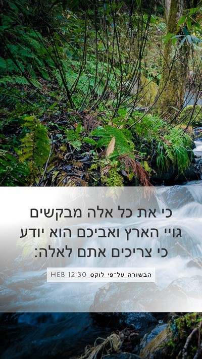 הבשורה על־פי לוקס 12:30 HEB Bible Verse Image