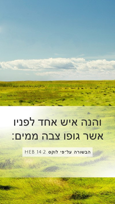 הבשורה על־פי לוקס 14:2 HEB Mobile Phone Wallpaper - והנה איש אחד לפניו אשר גופו - Mobile Bible Verse Wallpaper