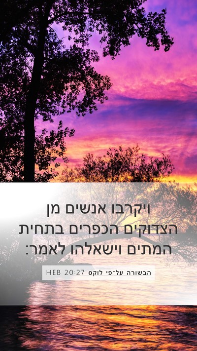 הבשורה על־פי לוקס 20:27 HEB Bible Verse Image