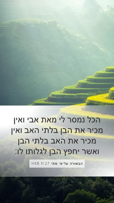 הבשורה על־פי מתי 11:27 HEB Bible Verse Image