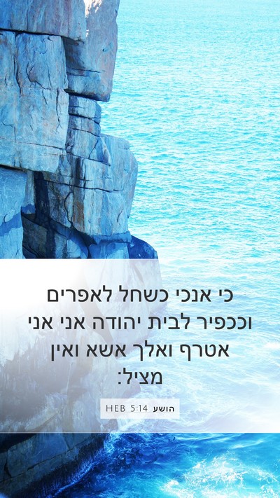 הושע 5:14 HEB Bible Verse Image