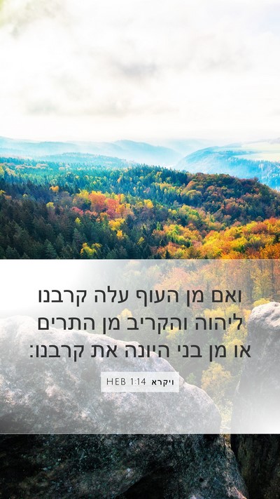 ויקרא 1:14 HEB Bible Verse Image