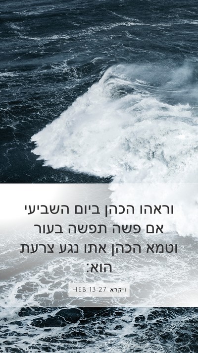 ויקרא 13:27 HEB Bible Verse Image