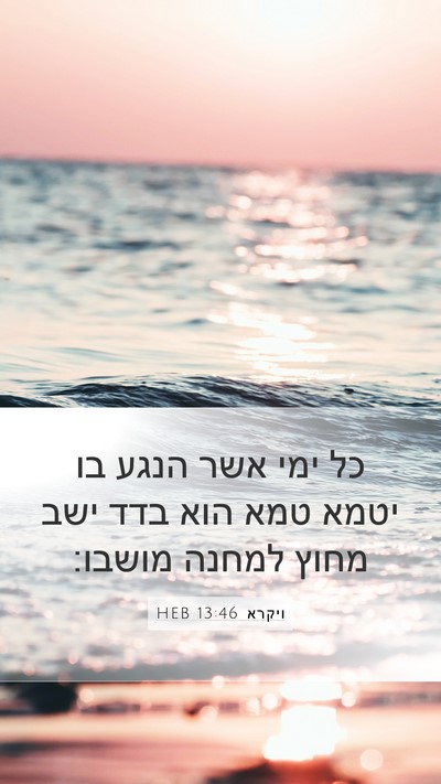 ויקרא 13:46 HEB Bible Verse Image
