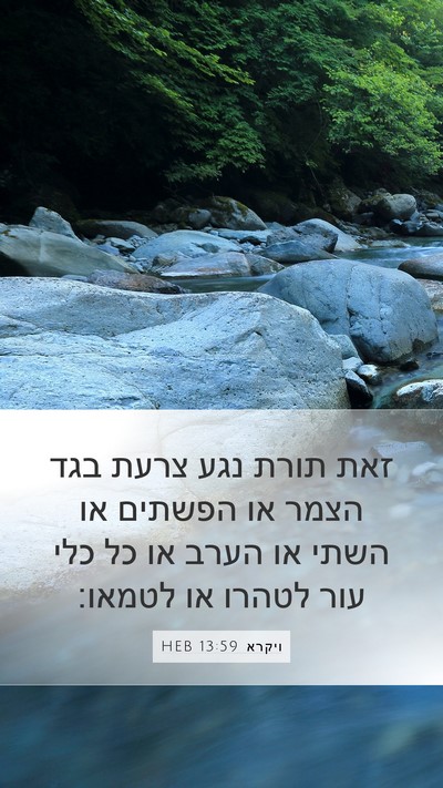ויקרא 13:59 HEB Bible Verse Image