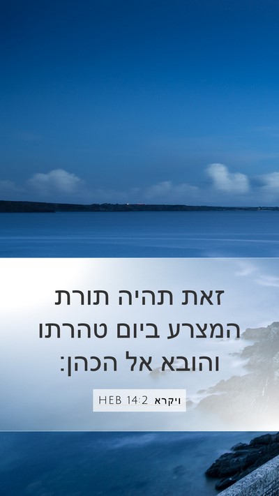 ויקרא 14:2 HEB Bible Verse Image