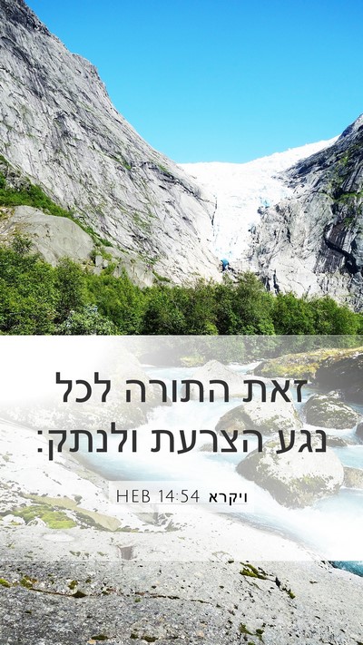 ויקרא 14:54 HEB Mobile Phone Wallpaper - זאת התורה לכל נגע הצרעת - Mobile Bible Verse Wallpaper