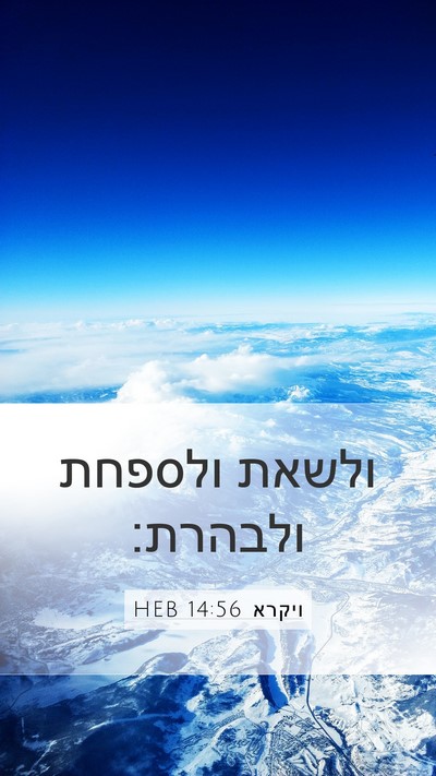 ויקרא 14:56 HEB Bible Verse Image