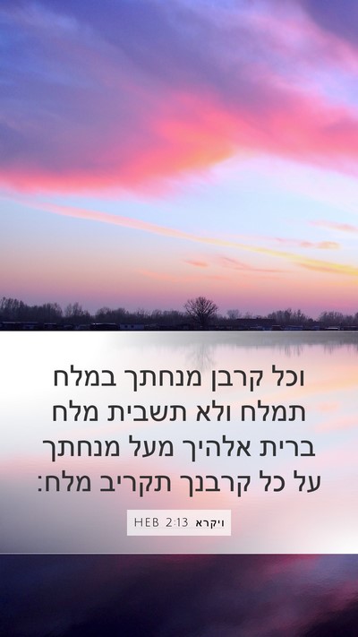 ויקרא 2:13 HEB Bible Verse Image