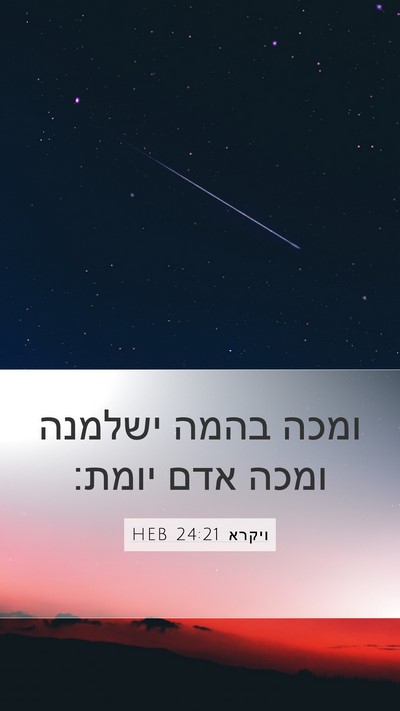 ויקרא 24:21 HEB Bible Verse Image
