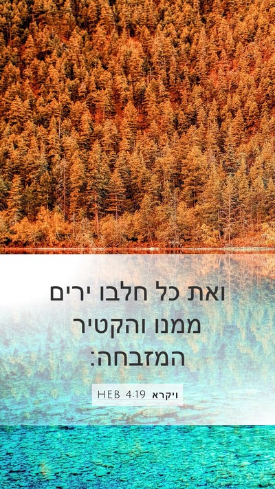 ויקרא 4:19 HEB Bible Verse Image