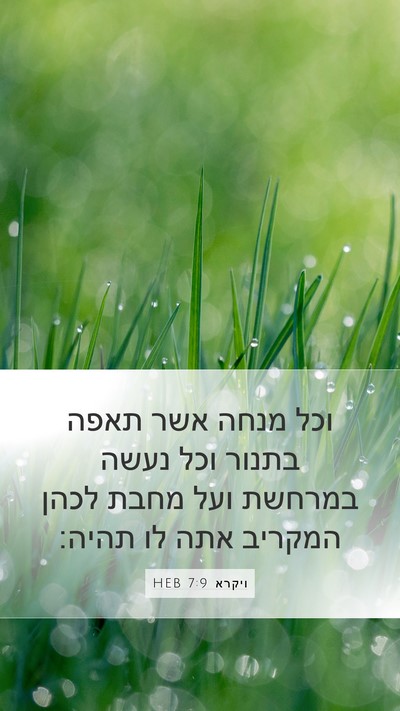 ויקרא 7:9 HEB Bible Verse Image