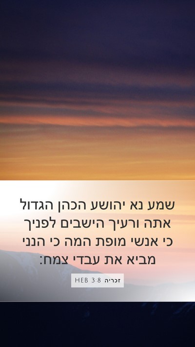 זכריה 3:8 HEB Bible Verse Image