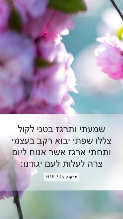 חבקוק 3:16 HEB Bible Verse Image
