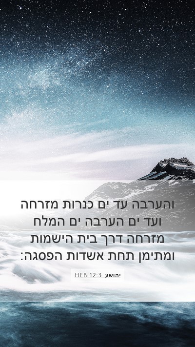 יהושע 12:3 HEB Bible Verse Image