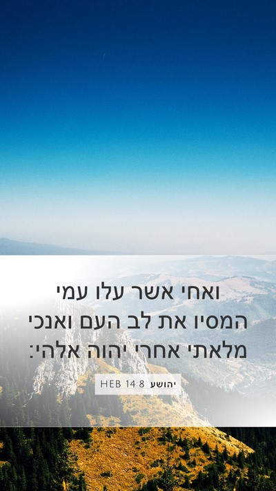 יהושע 14:8 HEB Bible Verse Image
