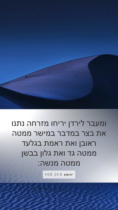 יהושע 20:8 HEB Bible Verse Image