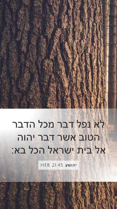 יהושע 21:45 HEB Bible Verse Image