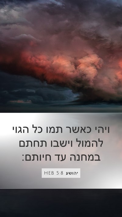יהושע 5:8 HEB Mobile Phone Wallpaper - ויהי כאשר תמו כל הגוי להמול - Mobile Bible Verse Wallpaper