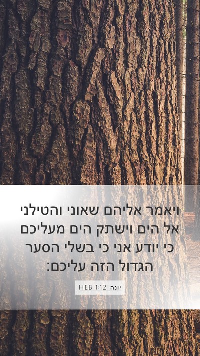 יונה 1:12 HEB Bible Verse Image